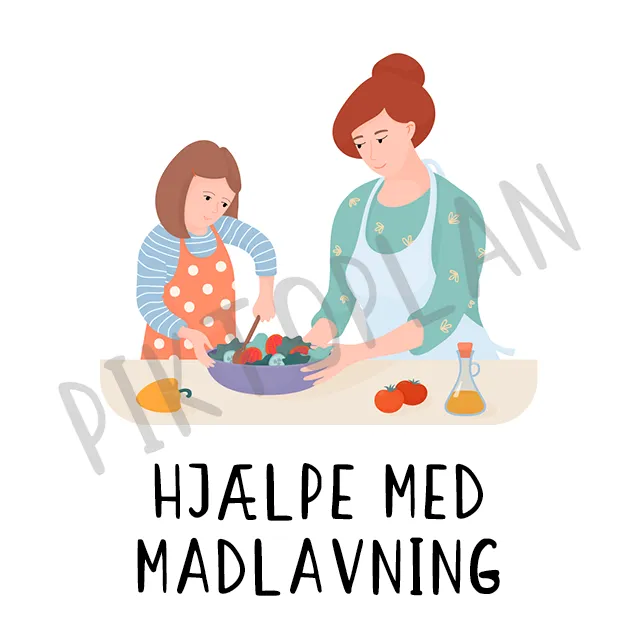 Piktogram Hj lpe Med Madlavning Piktoplan